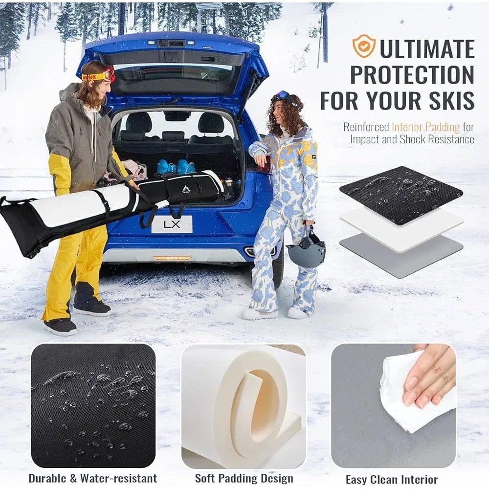 Himal Ski Bag and Boot Bag Set Black White‎ Padded Waterproof Winter Sports